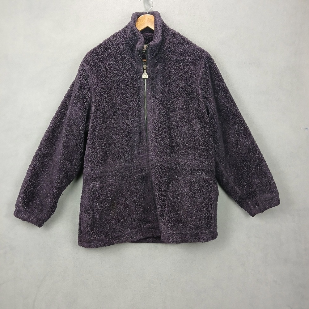 Pacific Trail Fleece Boa Zip Jacket Womens Small Purple‎ Mock Neck Outdoor Wear
